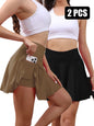Women's Athletic Tennis Skirt - Quick-Dry Sports Skort with Pockets