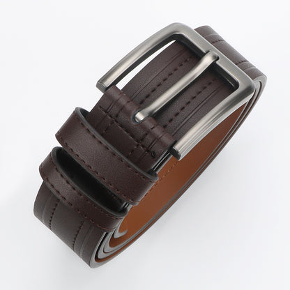 Men's Genuine Leather Belt - Classic Dress Belt for Formal & Casual Wear