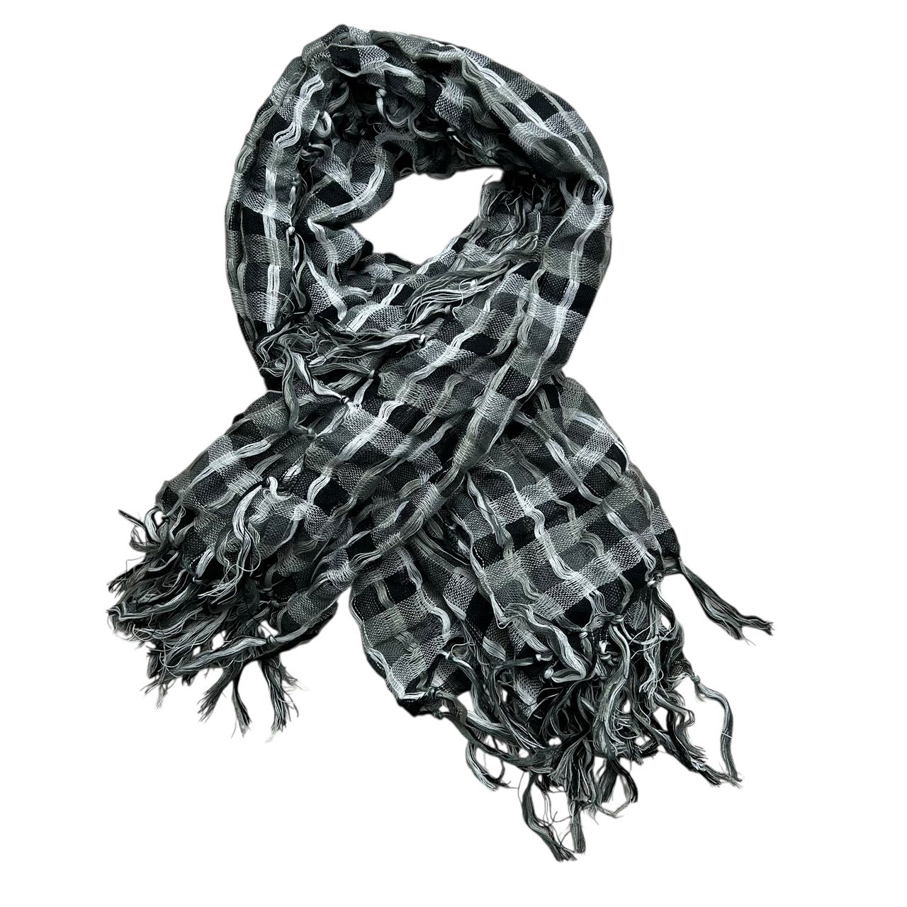 Grey Leopard Print Square Scarf - Unisex Viscose Scarf
