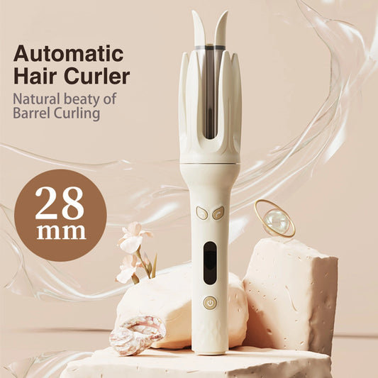 Automatic Hair Curler with Adjustable Temperature & Ceramic Barrel for Easy Styling
