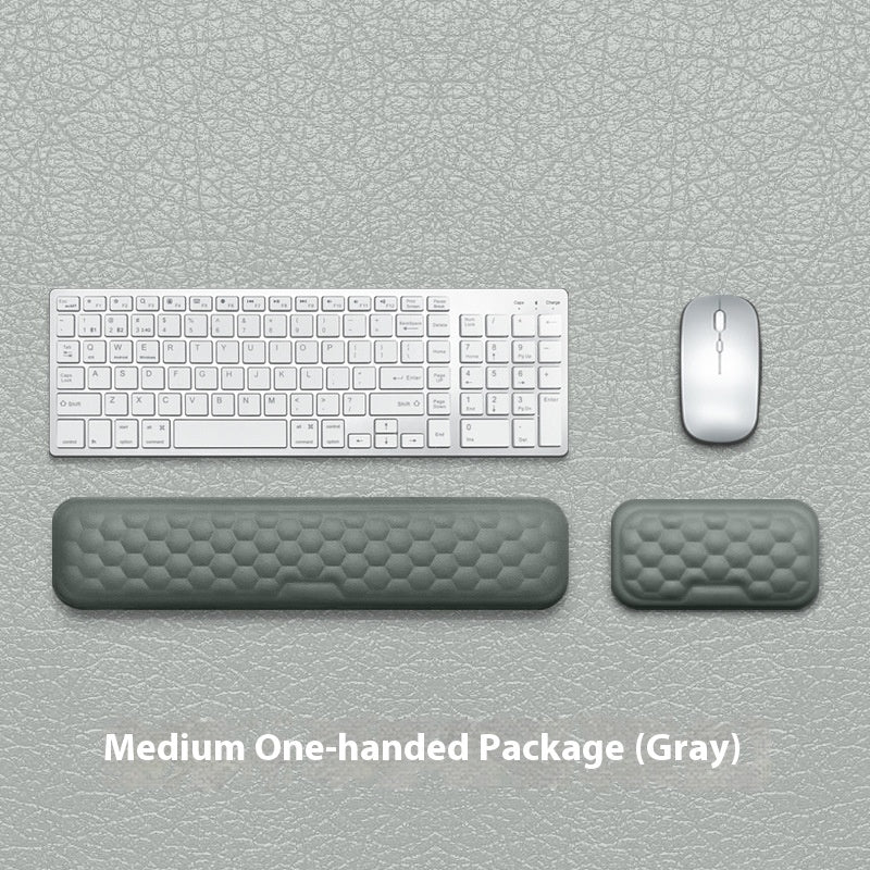 Memory Foam Mouse Wrist Rest Pad – Cloth or Leather Cover, Multiple Sizes, Black & Gray
