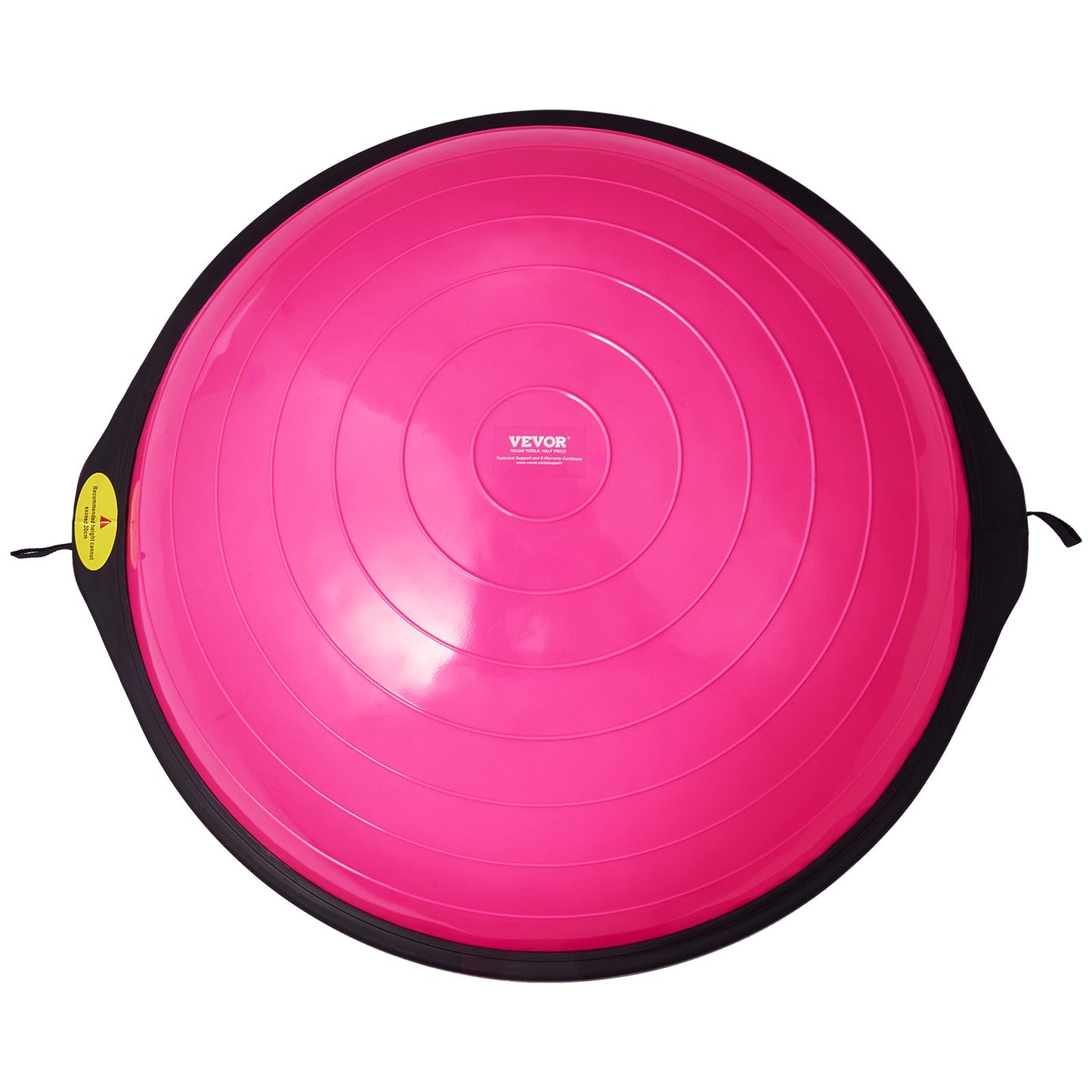 Half Balance Ball Trainer – 26" Diameter, 1500 lb Capacity, Anti-Burst PVC | Pink | 2 Resistance Bands & Foot Pump