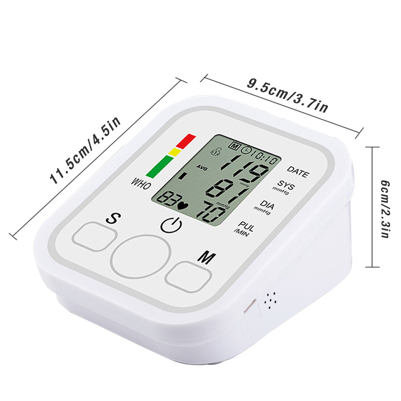 Automatic Upper Arm Blood Pressure Monitor | Voice Readout, Large Backlit LCD | 2-User Memory