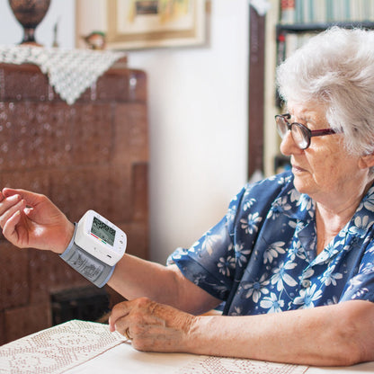 Wrist Blood Pressure Monitor with 2-in LCD, 90×2 Memory & Storage Case