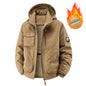 Fleece-Lined Hooded Thermal Windproof Jacket Coat