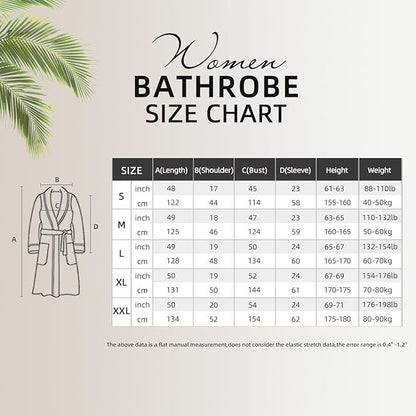 RONGTAI Mens Plush Long Robe Soft And Warm Full Length Bathrobe