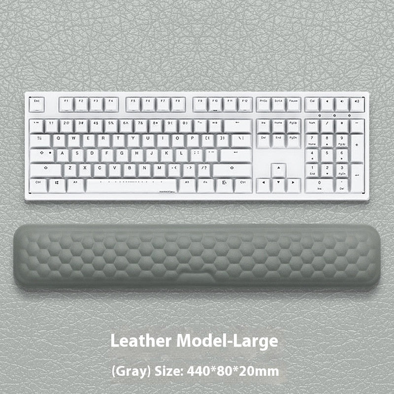 Memory Foam Mouse Wrist Rest Pad – Cloth or Leather Cover, Multiple Sizes, Black & Gray