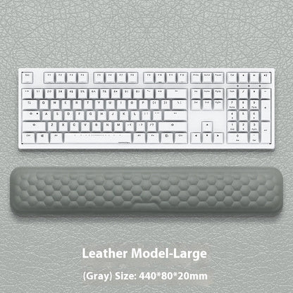 Memory Foam Mouse Wrist Rest Pad – Cloth or Leather Cover, Multiple Sizes, Black & Gray