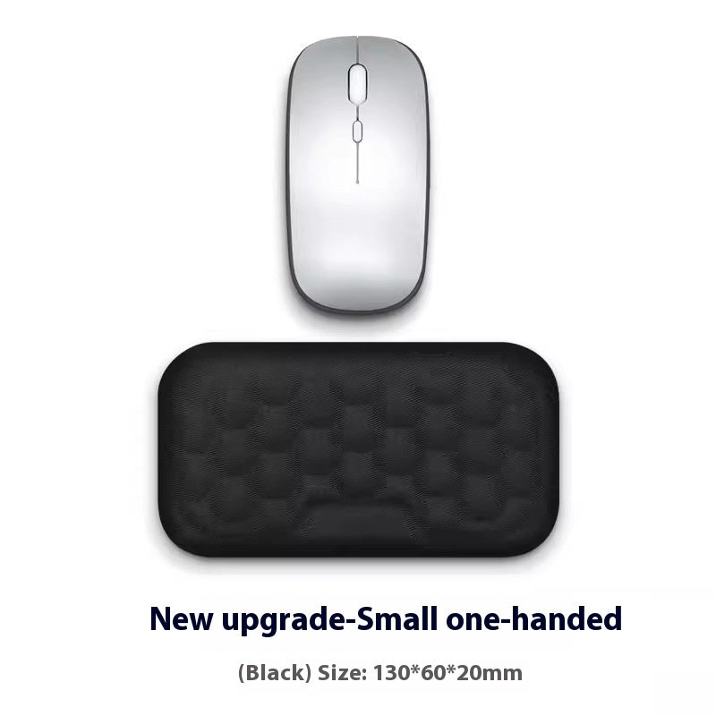 Memory Foam Mouse Wrist Rest Pad – Cloth or Leather Cover, Multiple Sizes, Black & Gray