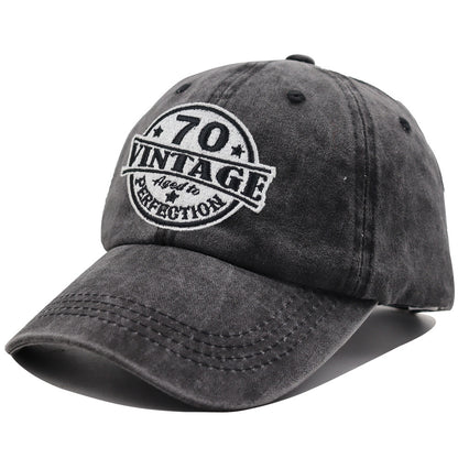 Vintage 70 Aged to Perfection Baseball Cap - Embroidered Cotton Hat