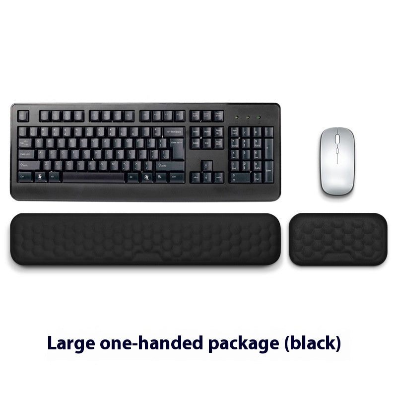 Memory Foam Mouse Wrist Rest Pad – Cloth or Leather Cover, Multiple Sizes, Black & Gray