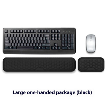Memory Foam Mouse Wrist Rest Pad – Cloth or Leather Cover, Multiple Sizes, Black & Gray