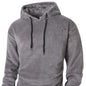 Men's Loose-Fit Hooded Casual Coral Fleece Thermal Pullover Coat