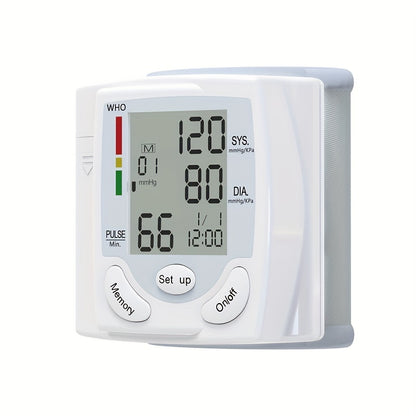 Digital Wrist Blood Pressure Monitor for Accurate BP & Heart Rate Tracking