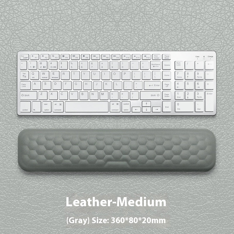 Memory Foam Mouse Wrist Rest Pad – Cloth or Leather Cover, Multiple Sizes, Black & Gray