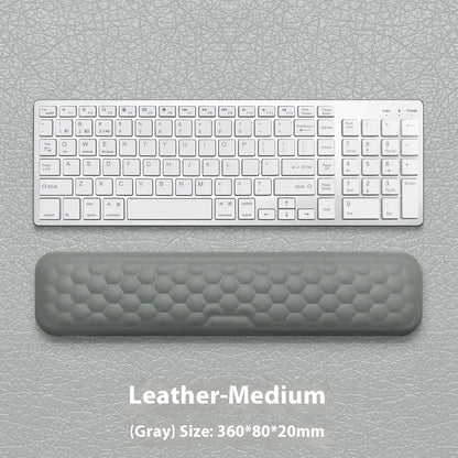 Memory Foam Mouse Wrist Rest Pad – Cloth or Leather Cover, Multiple Sizes, Black & Gray