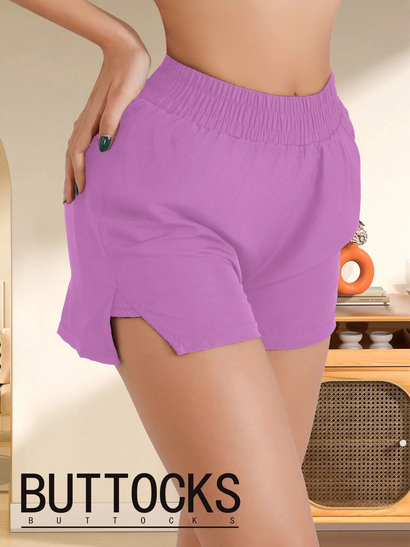 2-in-1 Mesh Workout Shorts – Breathable, Anti-See-Through Women's Gym Shorts