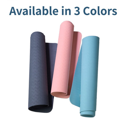 TPE Yoga Mat 72"x24" – Non-Slip, 5mm Thick, Lightweight | Green