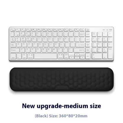 Memory Foam Mouse Wrist Rest Pad – Cloth or Leather Cover, Multiple Sizes, Black & Gray