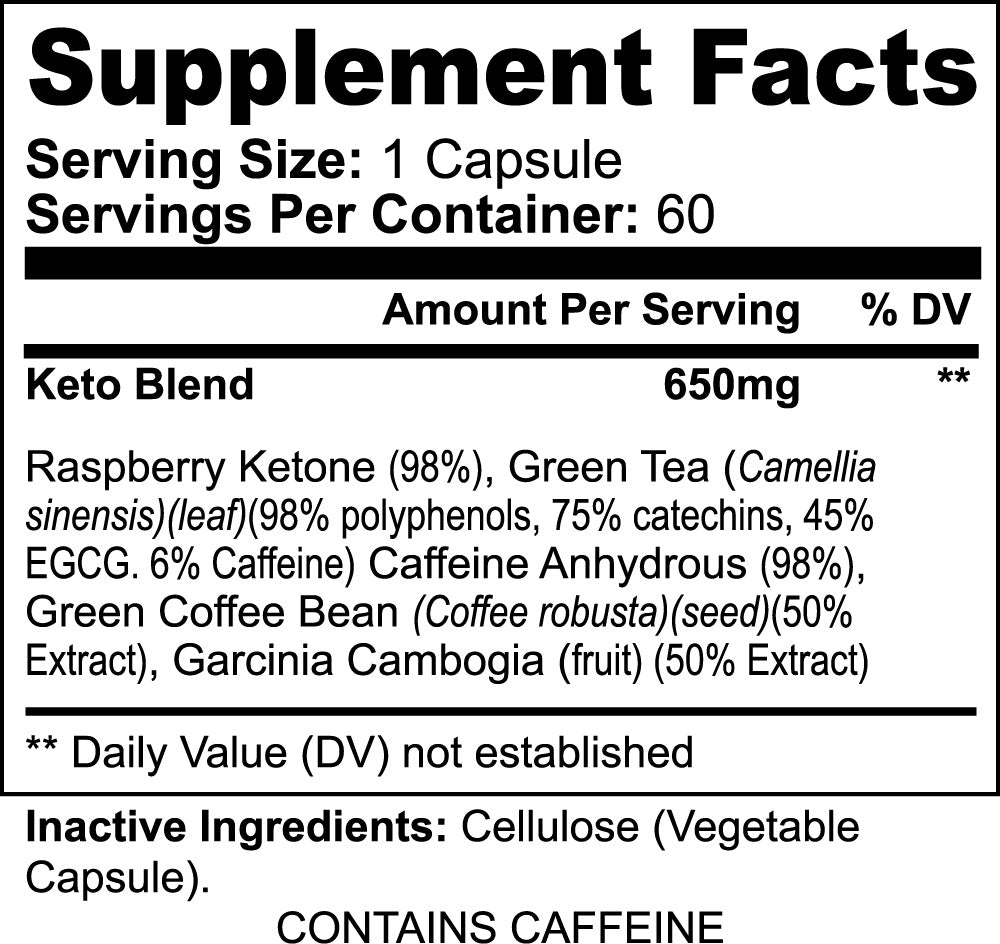 KETO 5 DIETARY SUPPLEMENT 60 CAPSULES