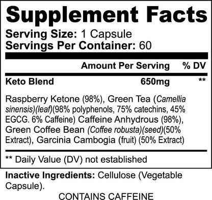 KETO 5 DIETARY SUPPLEMENT 60 CAPSULES