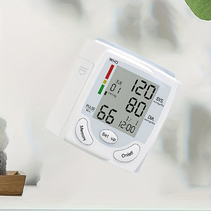 Digital Wrist Blood Pressure Monitor for Accurate BP & Heart Rate Tracking