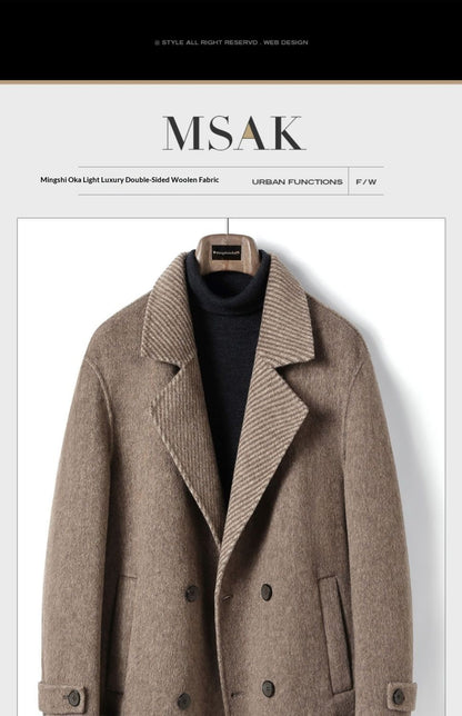 Business Korean-Style Wool Overcoat