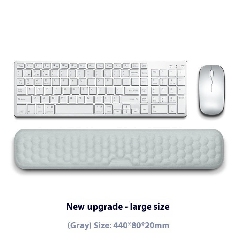 Memory Foam Mouse Wrist Rest Pad – Cloth or Leather Cover, Multiple Sizes, Black & Gray