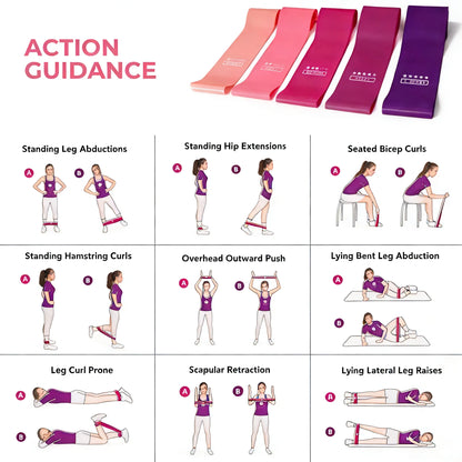 5-Level TPE Resistance Bands Set for Legs & Glutes