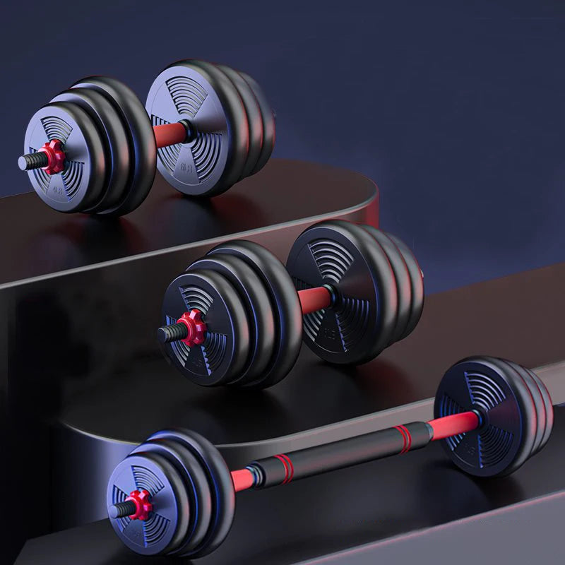5-44 lb Adjustable Dumbbell-to-Barbell Set for Home Gym