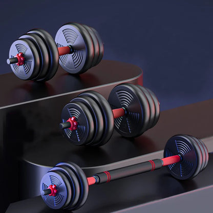 5-44 lb Adjustable Dumbbell-to-Barbell Set for Home Gym