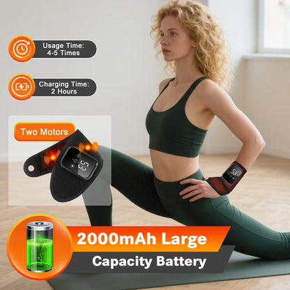 Heated Wrist Massager Wrap with Vibration & Type-C