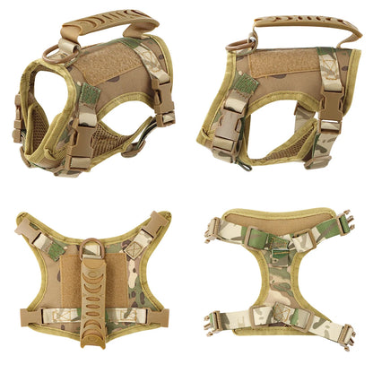 Tactical Cat Harness Adjustable Puppy Vest For Military Small Dogs Harnesses withControl Handle Walking Training Cat Accessories