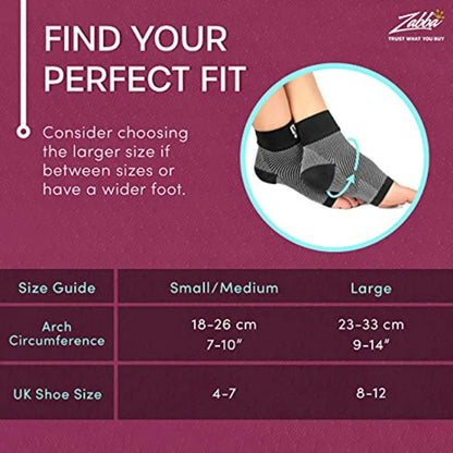 Modetro Ankle Compression Sleeve - Open Toe Foot & Ankle Support, 1 Pair (Dotted Black)