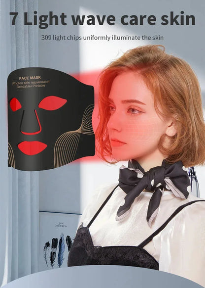 LED Face Mask, 460/660/850 nm Light Device