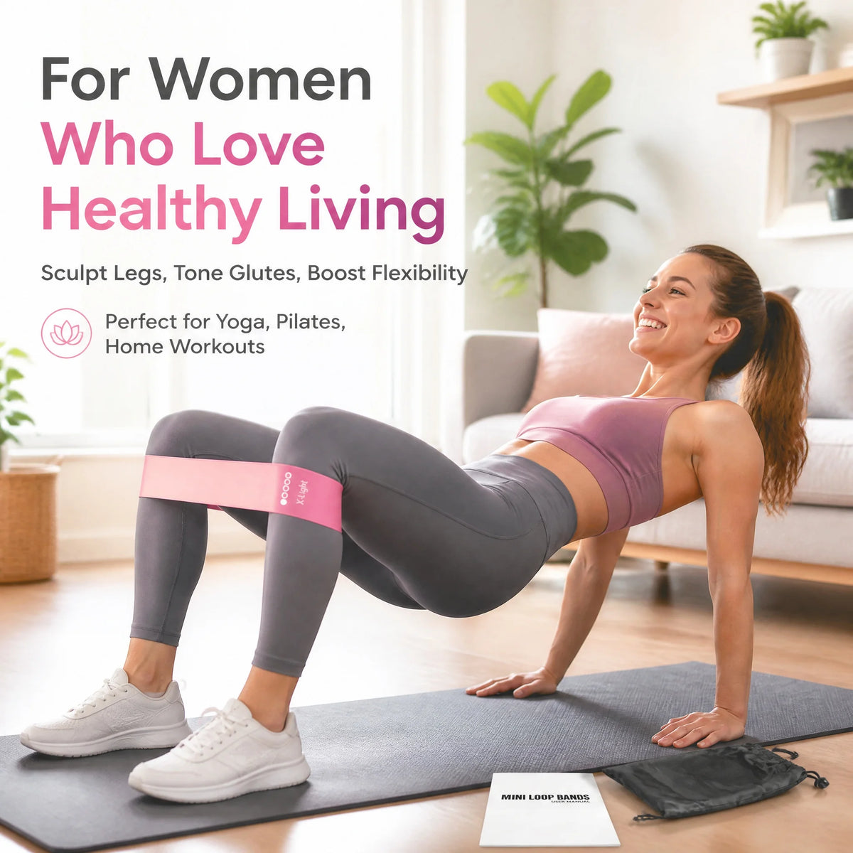 5-Level TPE Resistance Bands Set for Legs & Glutes