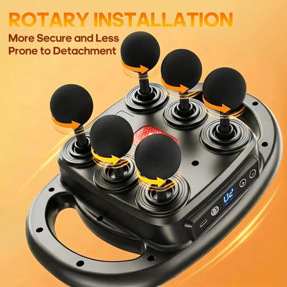 LINGTENG Massage Gun, 6 Heads, 9 Speeds & 4 Modes