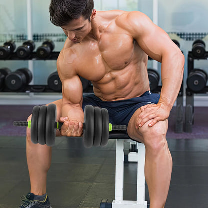 44/66/88 lb 4-in-1 Adjustable Dumbbell Set with Connector