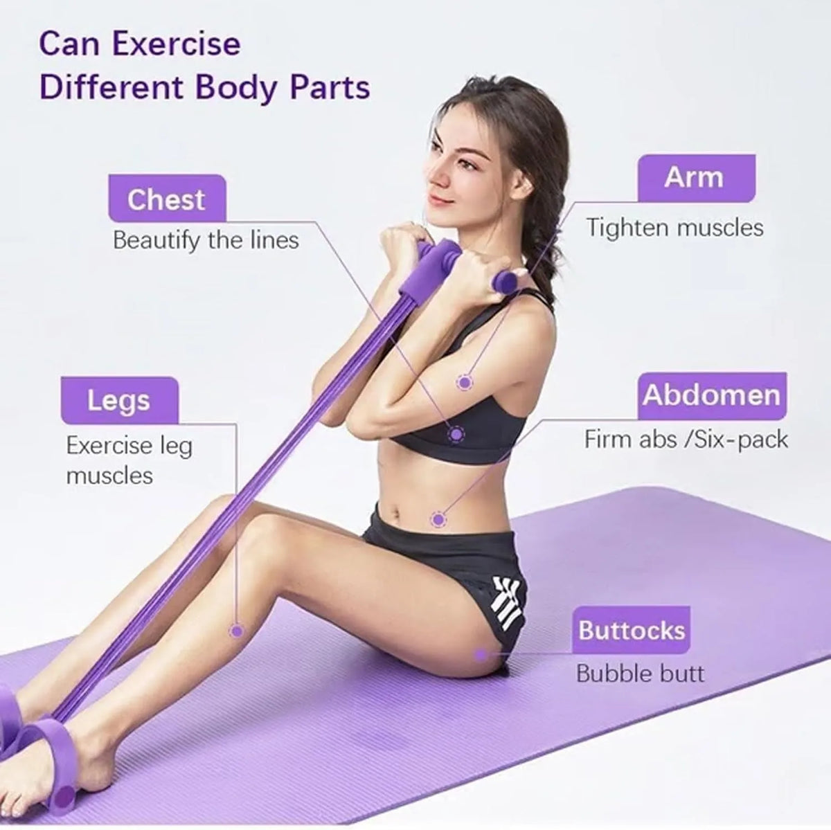 Yoga Pedal Resistance Band for Pilates & Home Workouts