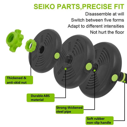 44/66/88 lb 4-in-1 Adjustable Dumbbell Set with Connector