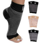 Modetro Ankle Compression Sleeve - Open Toe Foot & Ankle Support, 1 Pair (Dotted Black)