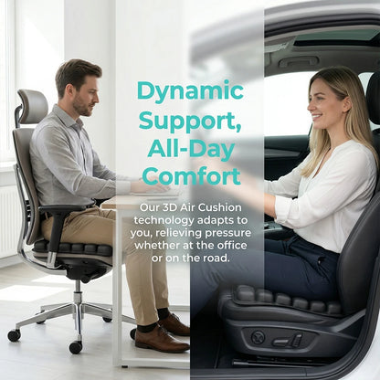 49-Cell Inflatable Air Seat Cushion – Breathable Seat & Back Cushion 40x40cm