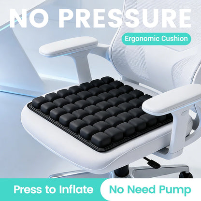 49-Cell Inflatable Air Seat Cushion – Breathable Seat & Back Cushion 40x40cm