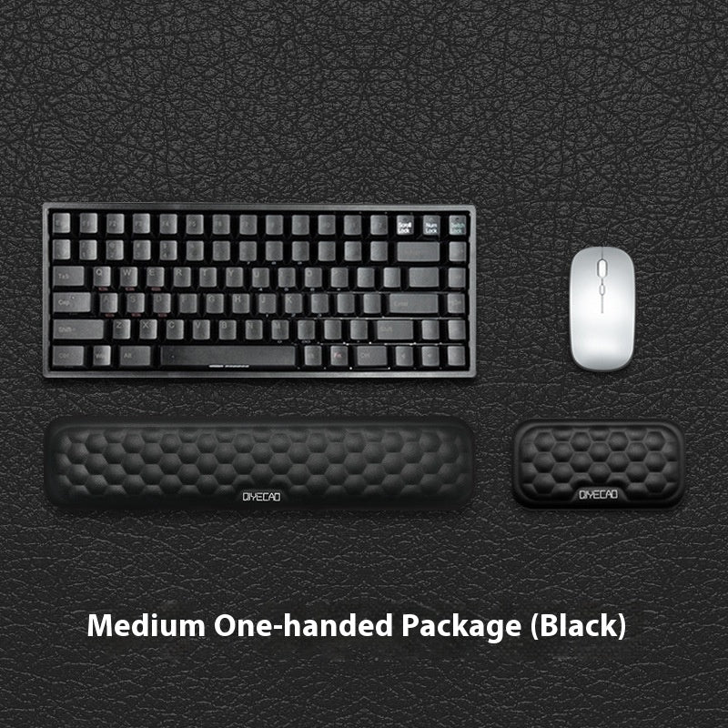 Memory Foam Mouse Wrist Rest Pad – Cloth or Leather Cover, Multiple Sizes, Black & Gray