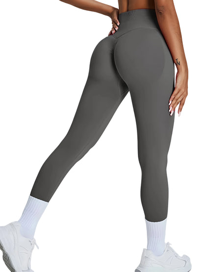 High Waisted Seamless Leggings - Butt Lifting & Tummy Control Yoga Pants, Non-See Through With Soft Compression, Solid Color Activewear