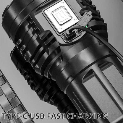 USB Rechargeable LED Flashlight 30W Super Bright Mini Torch for Outdoor & Emergency Use