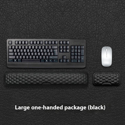 Memory Foam Mouse Wrist Rest Pad – Cloth or Leather Cover, Multiple Sizes, Black & Gray