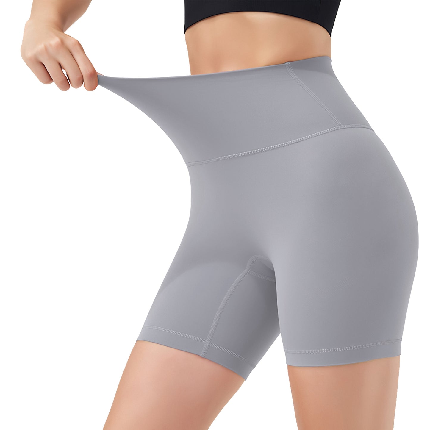 Women's High-Waist Biker Shorts – 6.3" Inseam | Tummy Control, No Front Seam