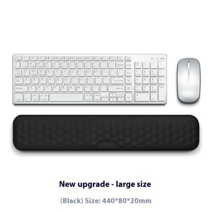 Memory Foam Mouse Wrist Rest Pad – Cloth or Leather Cover, Multiple Sizes, Black & Gray
