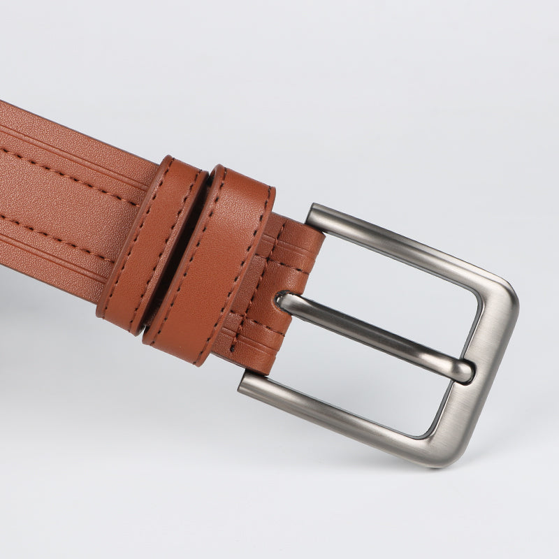 Men's Genuine Leather Belt - Classic Dress Belt for Formal & Casual Wear